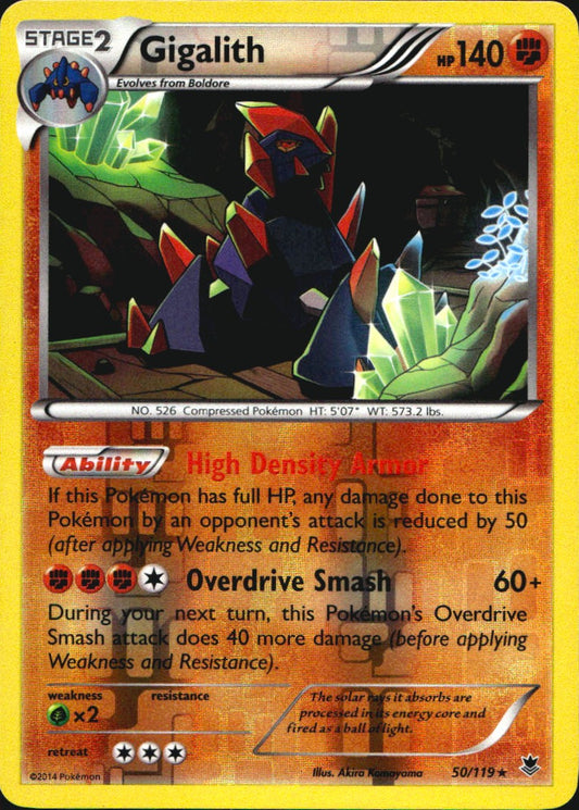 Gigalith 50/119 Phantom Forces Pokemon Reverse Holo Near Mint