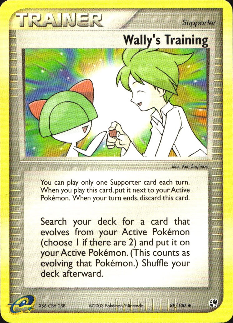 Wally's Training 89/100 Uncommon Sandstorm Pokemon Near Mint
