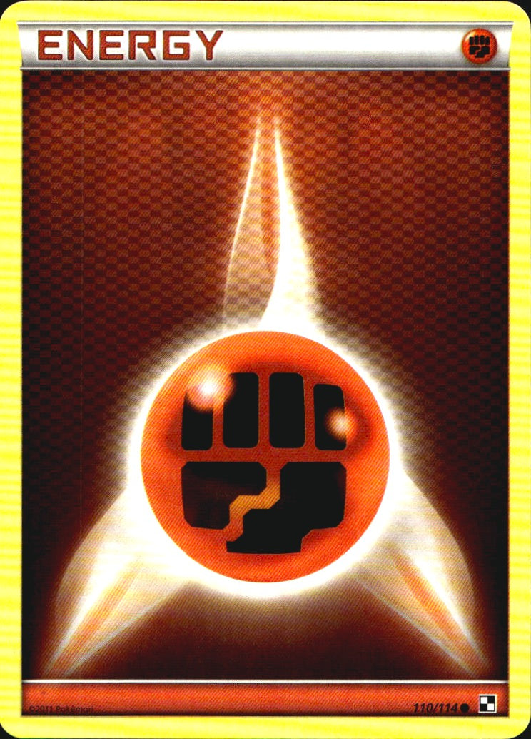 Fighting Energy 110/114 Common Black & White Pokemon Near Mint