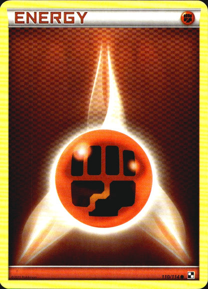 Fighting Energy 110/114 Common Black & White Pokemon Near Mint