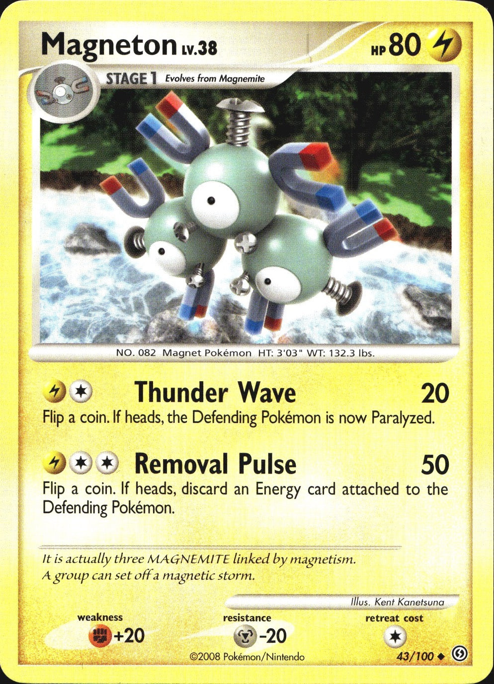 Magneton 43/100 Uncommon Stormfront Pokemon Near Mint