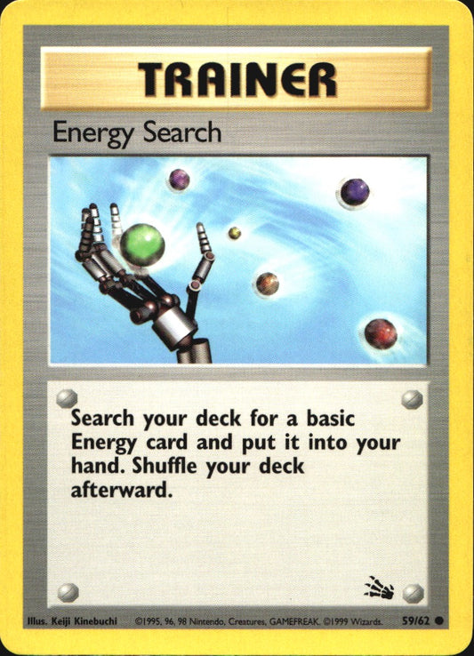 Energy Search 59/62 Common Fossil Pokemon Near Mint