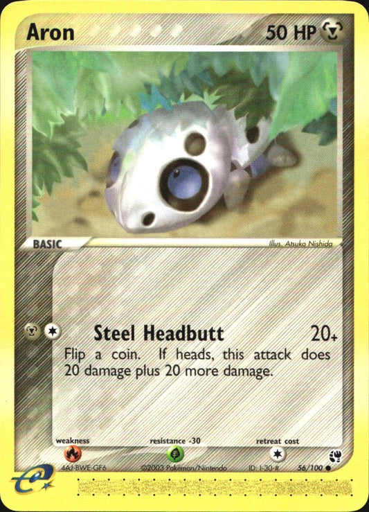 Aron 56/100 Common Sandstorm Pokemon Near Mint