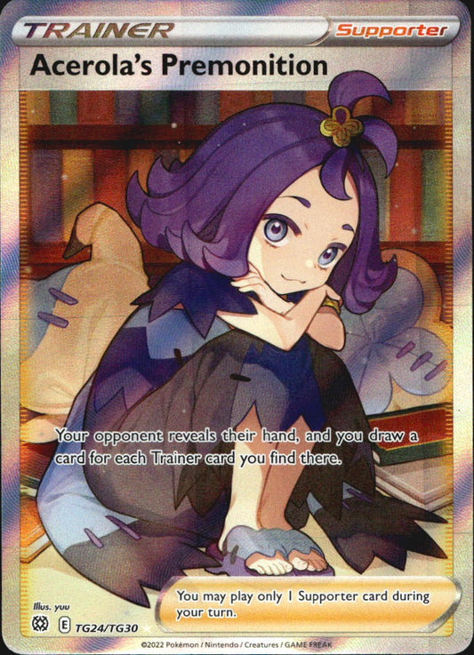 Acerola's Premonition TG24/TG30 Brilliant Stars Trainer Gallery Pokemon NM
