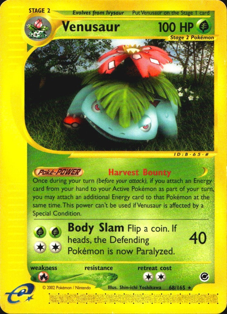 Venusaur 68/165 Rare Expedition Base Set Pokemon Lightly Played