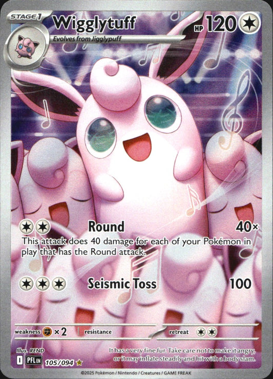 Wigglytuff 105/094 Illustration Rare Phantasmal Flames Pokemon Near Mint