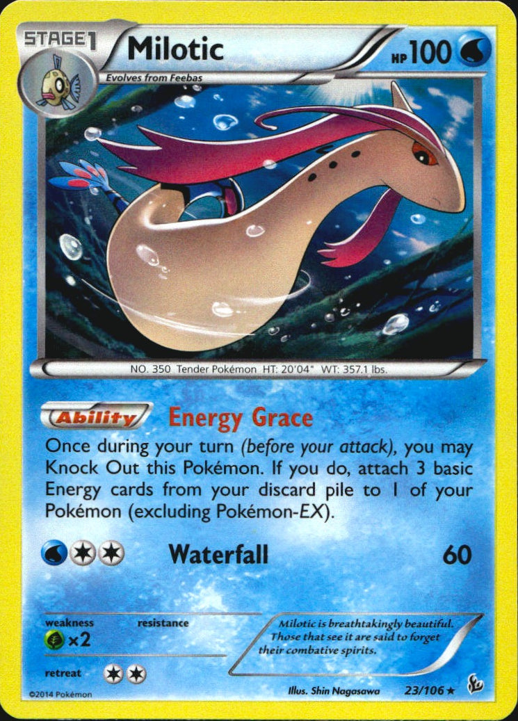 Milotic 23/106 Holo Rare Flashfire Pokemon Near Mint