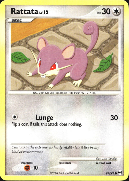 Rattata 73/99 Common Arceus Pokemon Near Mint