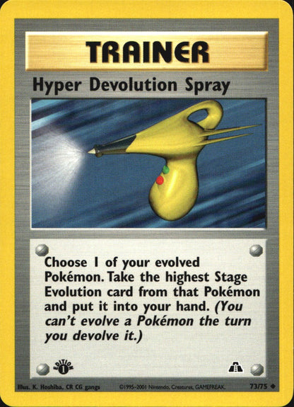 Hyper Devolution Spray 73/75 Uncommon Neo Discovery Pokemon 1st Edition NM