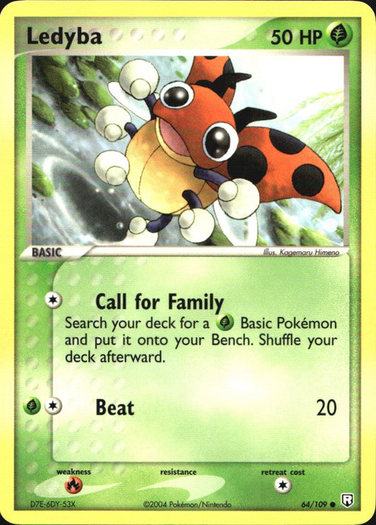 Ledyba 64/109 Common Team Rocket Returns Pokemon Near Mint