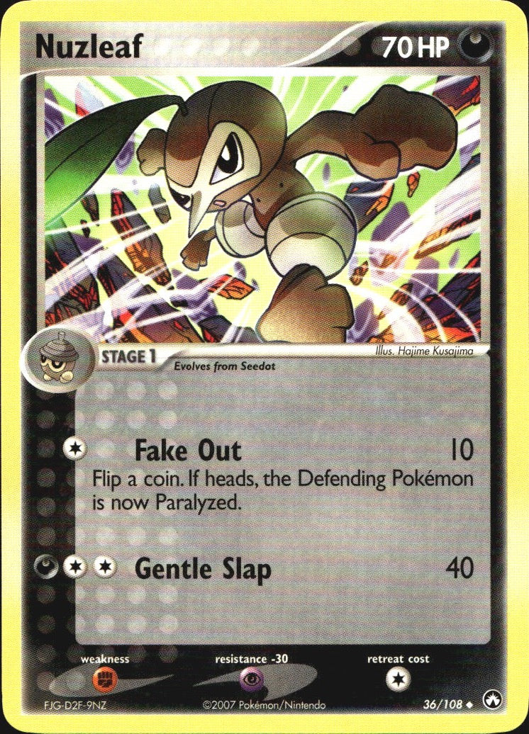 Nuzleaf 36/108 Uncommon Power Keepers Pokemon Near Mint