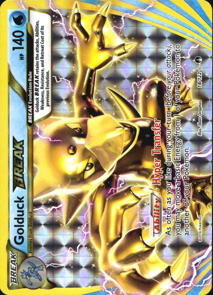 Golduck BREAK 18/122 Rare BREAK BREAKpoint Pokemon Near Mint
