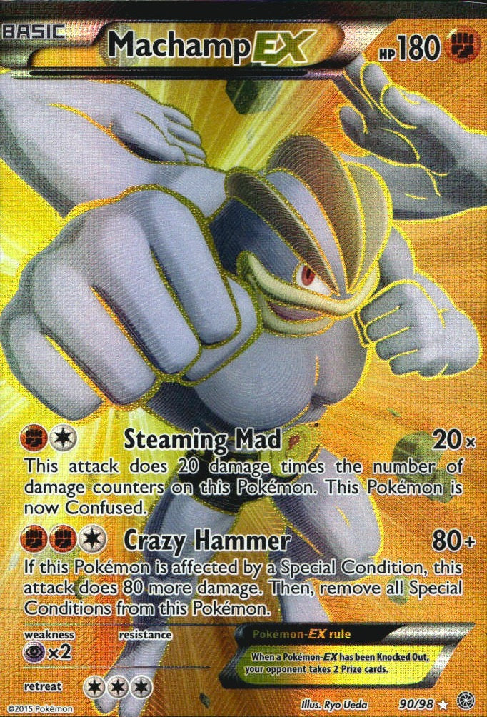 Machamp EX 90/98 Rare Ultra Ancient Origins Pokemon Near Mint