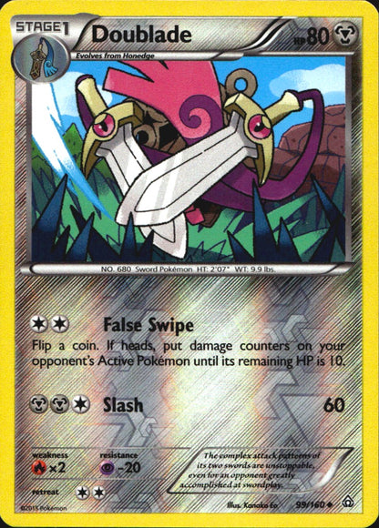 Doublade 99/160 Uncommon Primal Clash Pokemon Reverse Holo Near Mint