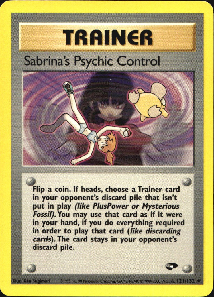 Sabrina's Psychic Control 121/132 Uncommon Gym Challenge Pokemon Near Mint
