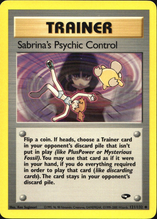 Sabrina's Psychic Control 121/132 Uncommon Gym Challenge Pokemon Near Mint