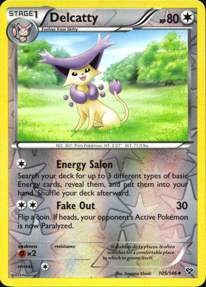 Delcatty 105/146 Uncommon XY Pokemon Reverse Holo Near Mint