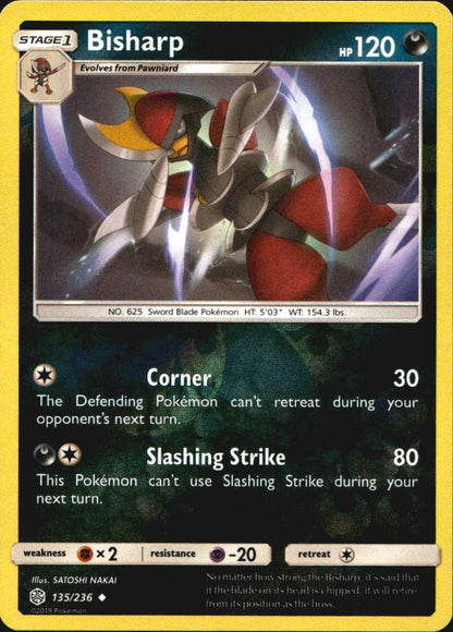 Bisharp 135/236 Uncommon Cosmic Eclipse Pokemon Near Mint
