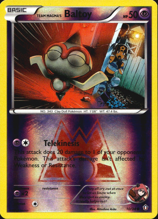 Team Magma's Baltoy 10/34 Common Double Crisis Pokemon Reverse Holo Near Mint