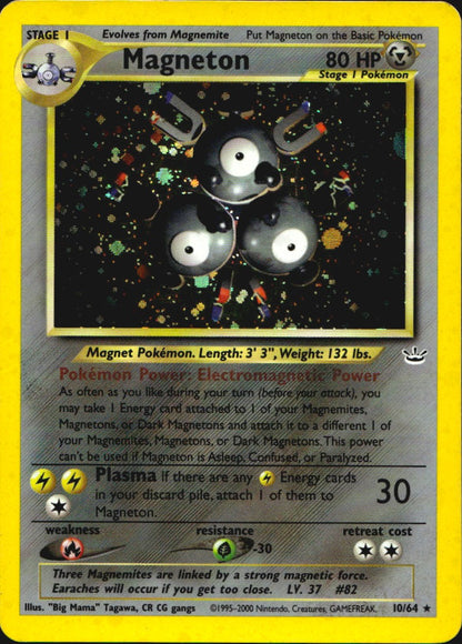 Magneton 10/64 Holo Rare Neo Revelation Pokemon Lightly Played