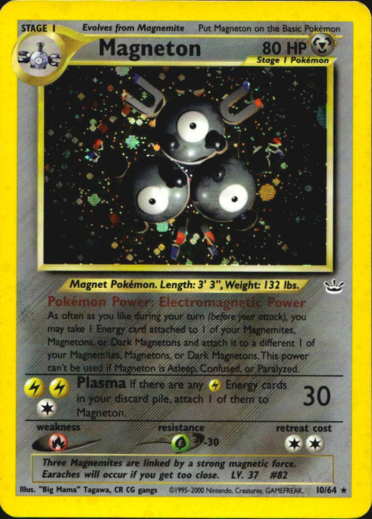 Magneton 10/64 Holo Rare Neo Revelation Pokemon Lightly Played
