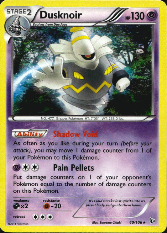 Dusknoir 40/106 Holo Rare Flashfire Pokemon Near Mint