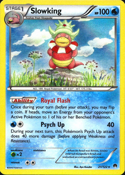 Slowking 21/122 Holo Rare BREAKpoint Pokemon Near Mint
