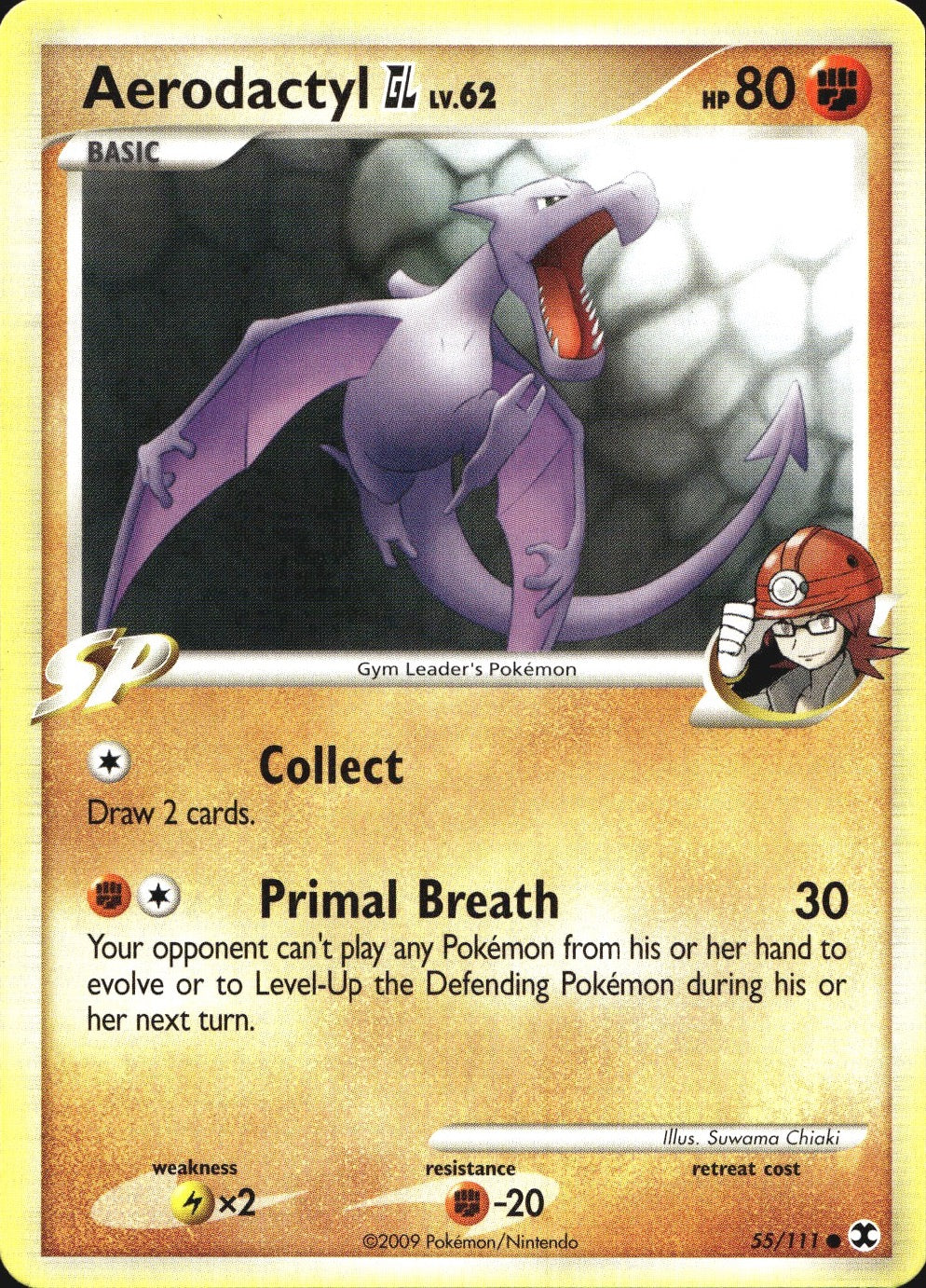 Aerodactyl GL 55/111 Common Rising Rivals Pokemon Near Mint
