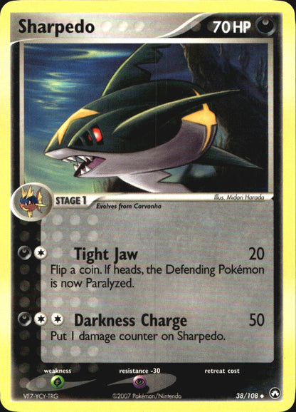 Sharpedo 38/108 Uncommon Power Keepers Pokemon Near Mint
