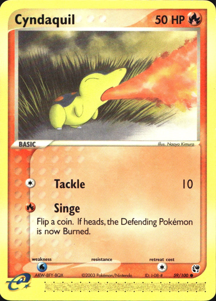 Cyndaquil 59/100 Common Sandstorm Pokemon Near Mint