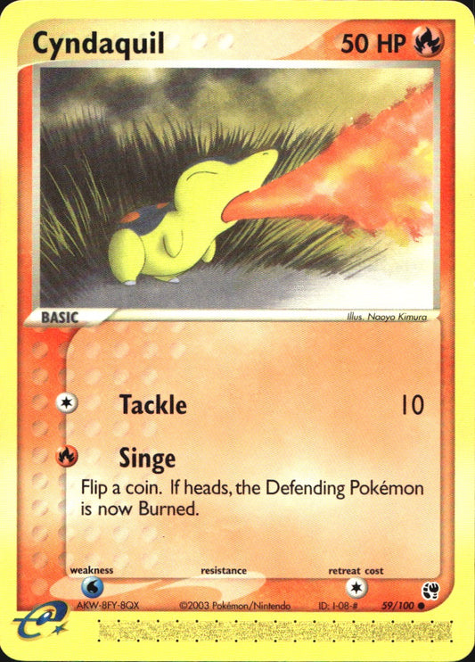 Cyndaquil 59/100 Common Sandstorm Pokemon Near Mint