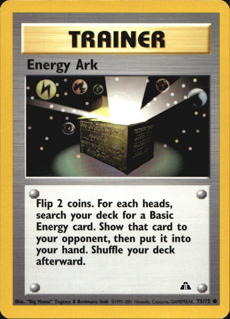 Energy Ark 75/75 Common Neo Discovery Pokemon Near Mint