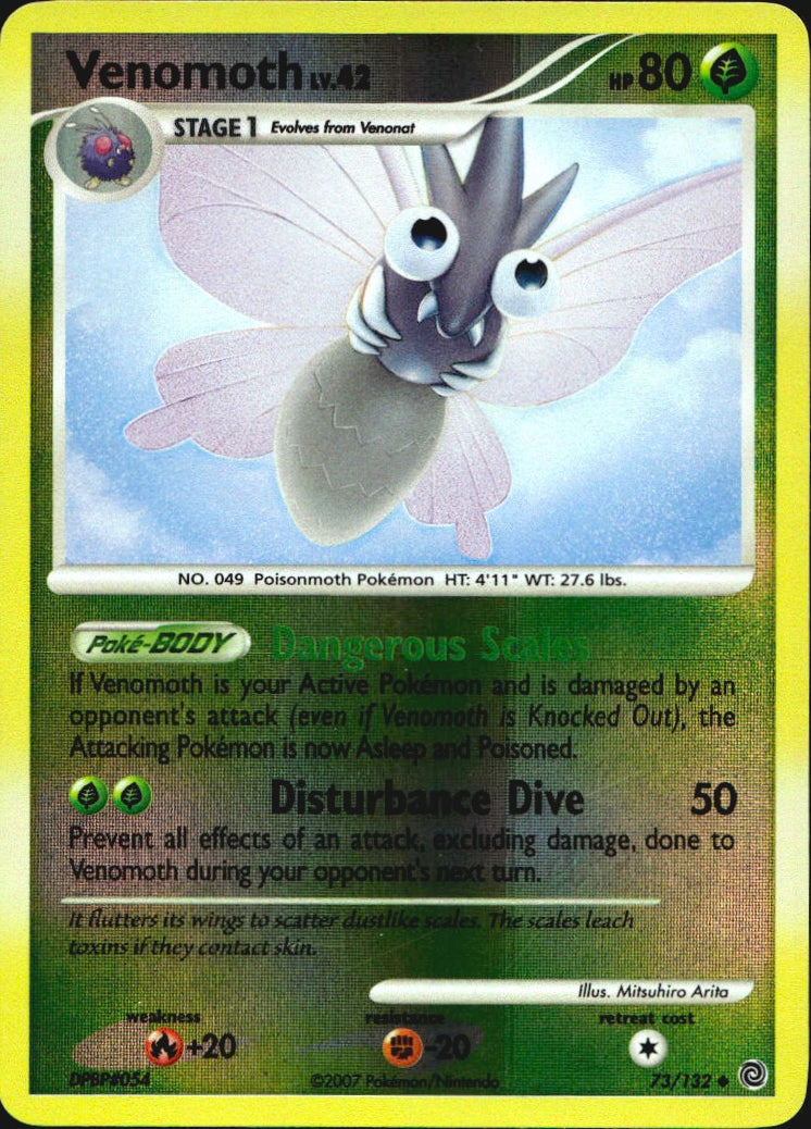 Venomoth 73/132 Uncommon Secret Wonders Pokemon Reverse Holo Near Mint