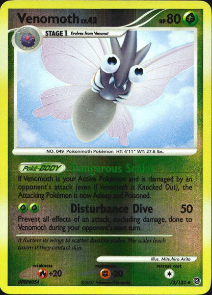 Venomoth 73/132 Uncommon Secret Wonders Pokemon Reverse Holo Near Mint