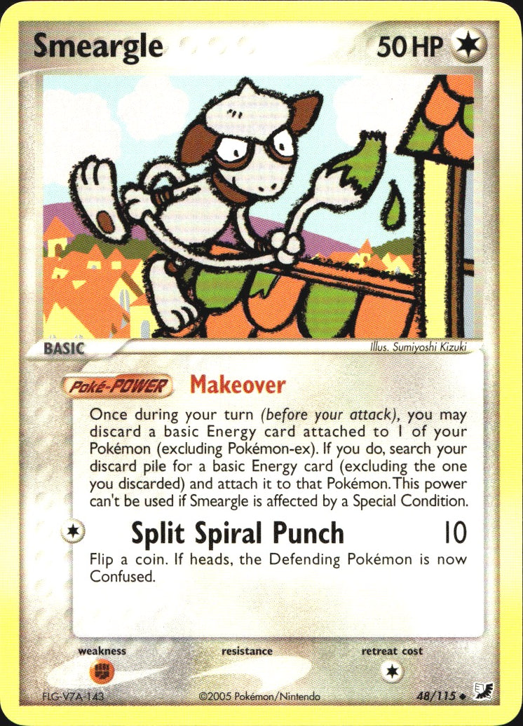 Smeargle 48/115 Uncommon Unseen Forces Pokemon Near Mint