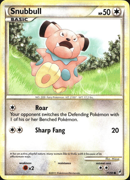 Snubbull 71/95 Common Call of Legends Pokemon Near Mint