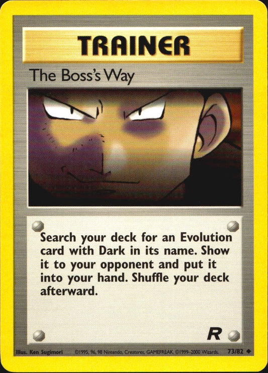 The Boss's Way 73/82 Uncommon Team Rocket Pokemon Near Mint
