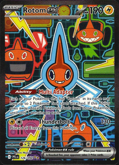 Rotom ex 126/094 Special Illustration Rare Phantasmal Flames Pokemon Near Mint