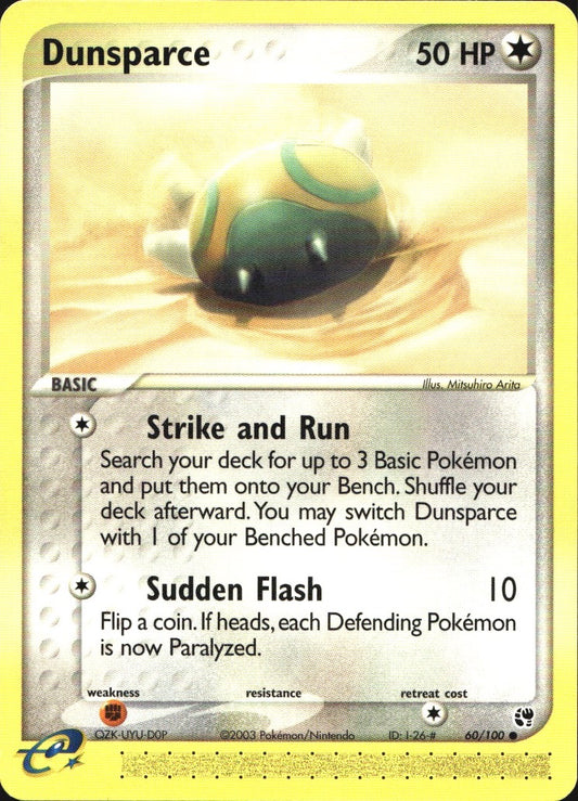 Dunsparce 60/100 Common Sandstorm Pokemon Near Mint