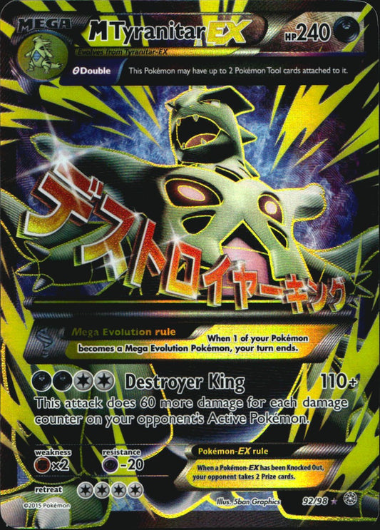 M Tyranitar EX 92/98 Rare Ultra Ancient Origins Pokemon Near Mint