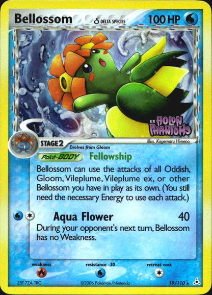 Bellossom 19/110 Rare Holon Phantoms Pokemon Reverse Holo Near Mint
