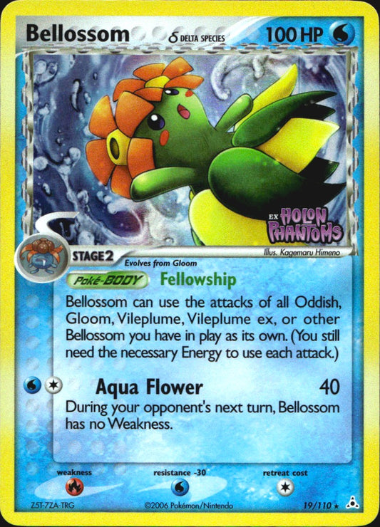 Bellossom 19/110 Rare Holon Phantoms Pokemon Reverse Holo Near Mint
