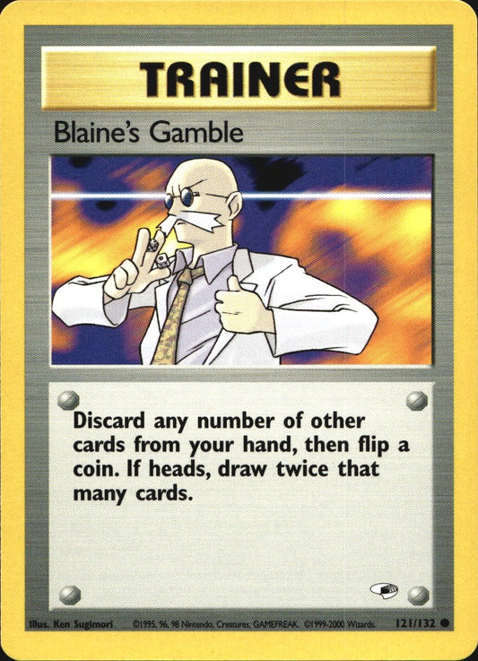 Blaine's Gamble 121/132 Common Gym Heroes Pokemon Near Mint