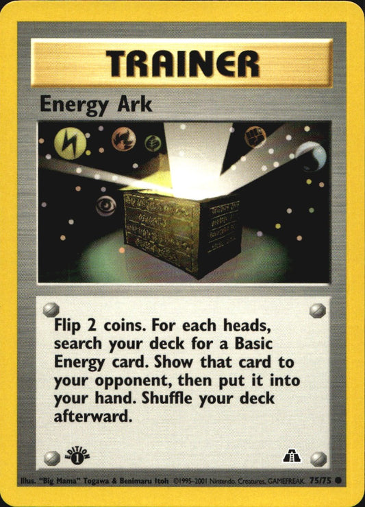 Energy Ark 75/75 Common Neo Discovery Pokemon 1st Edition Near Mint