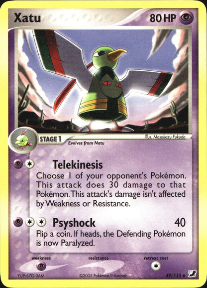 Xatu 49/115 Uncommon Unseen Forces Pokemon Near Mint
