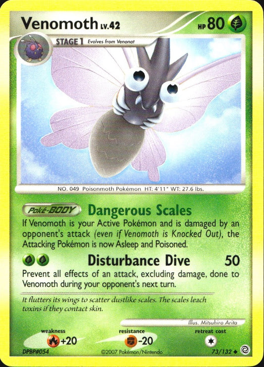 Venomoth 73/132 Uncommon Secret Wonders Pokemon Near Mint
