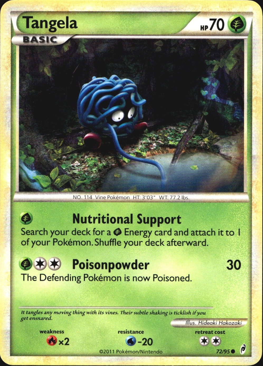Tangela 72/95 Common Call of Legends Pokemon Near Mint