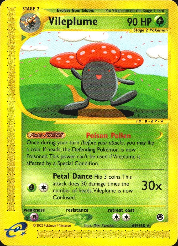 Vileplume 69/165 Rare Expedition Base Set Pokemon Near Mint