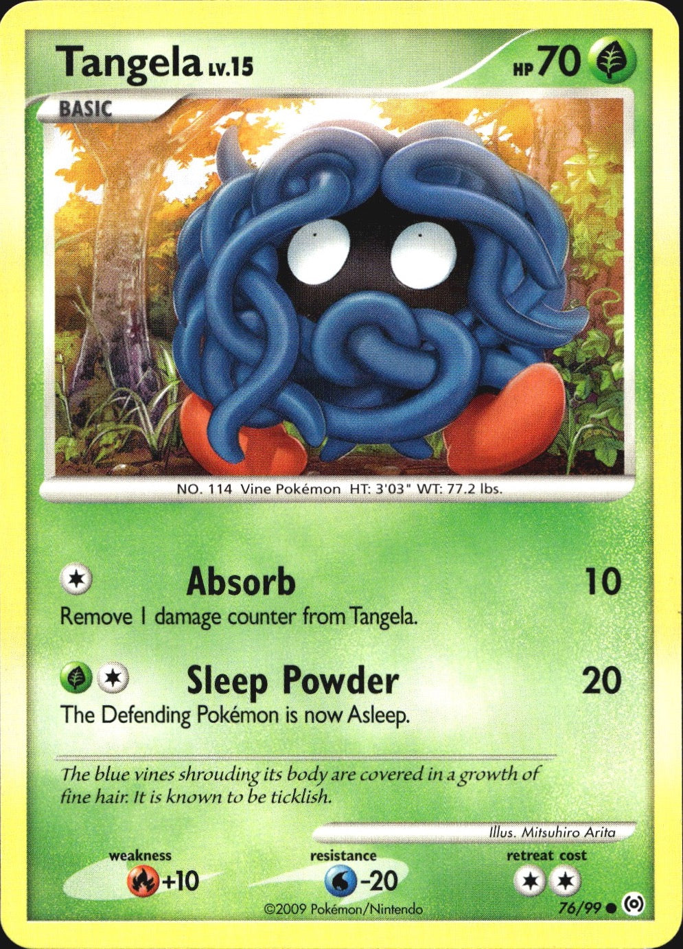 Tangela 76/99 Common Arceus Pokemon Near Mint