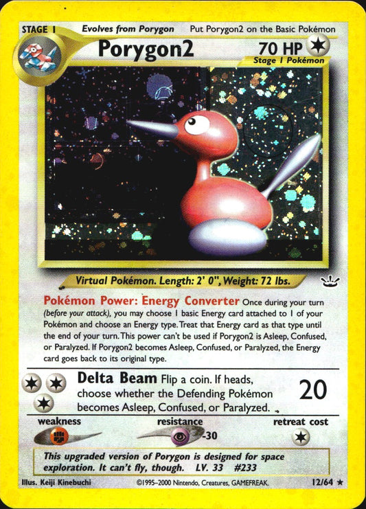 Porygon2 12/64 Holo Rare Neo Revelation Pokemon Lightly Played